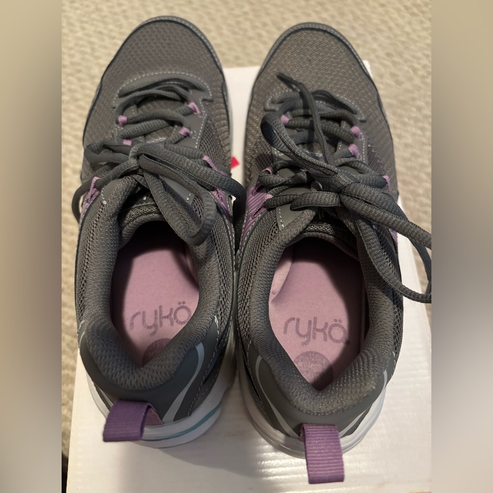 Ryka Women's Gray and Purple Sneakers - Picture 4 of 6